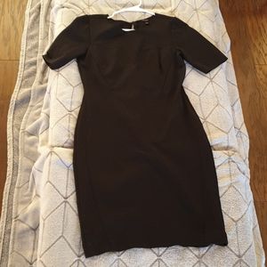 Ann Taylor short sleeve black work dress